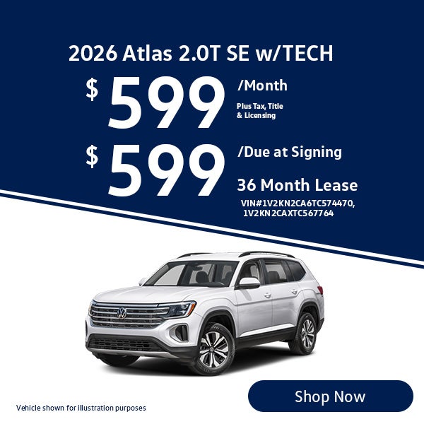 2026 Volkswagen Atlas 2.0T SE W/TECHNOLOGY Lease from $629/m
