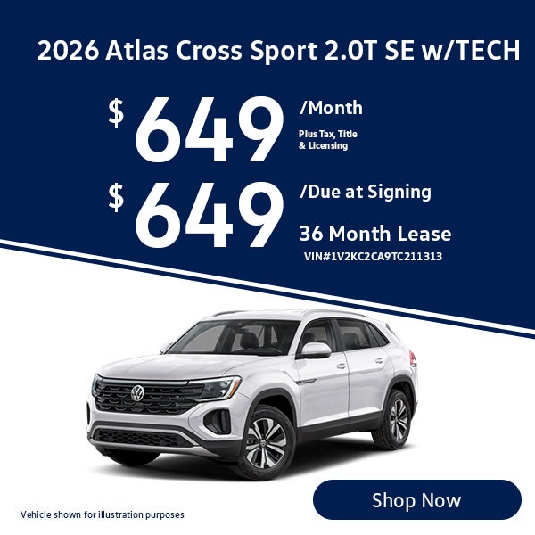 2026 Volkswagen Atlas Cross Sport 2.0T SE W/TECHNOLOGY