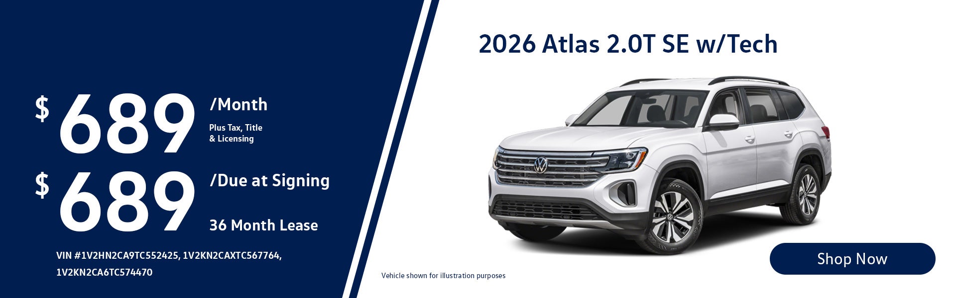 2026 Volkswagen Atlas 2.0T SE W/TECHNOLOGY
