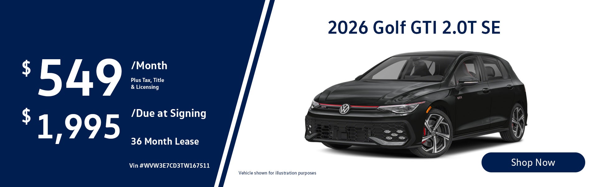 2026 Volkswagen Golf GTI 2.0T SE
